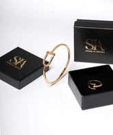 Set Brățară + Inel SIA Spark din oțel inoxidabil placat Sia House pentru femei elegante