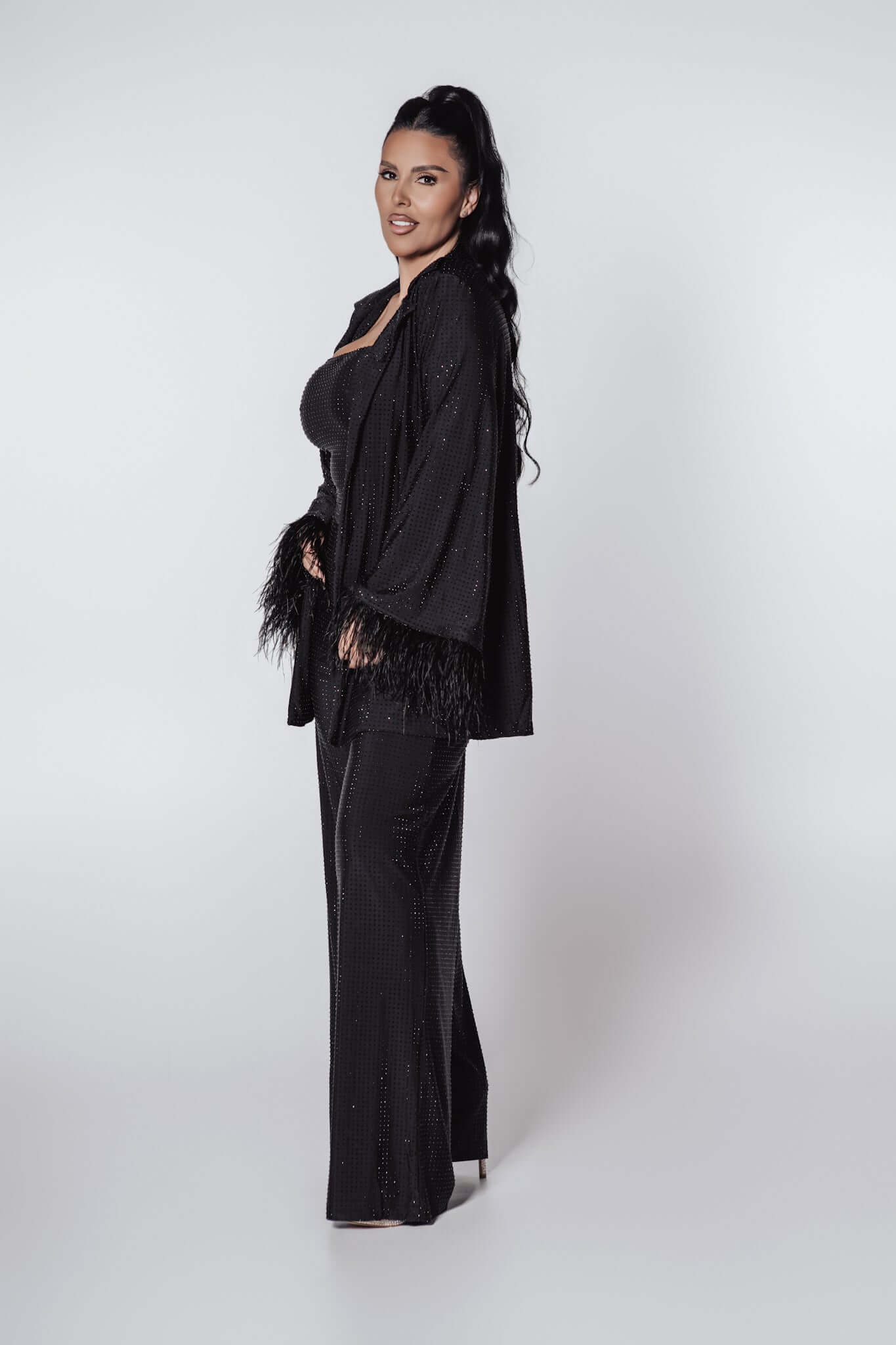 Compleu lycra cristale Bling Miray - set 3 piese elegant Sia House Sia House pentru femei elegante Compleu lycra cristale Bling Miray - set 3 piese elegant Sia House Sia House pentru femei elegante