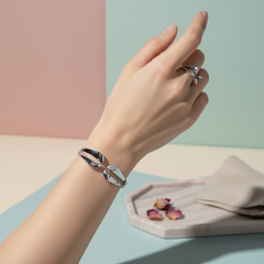 Set bijuterii Sia House „Lily Grace” – Brățară & Inel Argintiu și Auriu