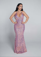 Bling Siren - Rochie sirenă cu paiete multicolore Sia House Sia House pentru femei elegante