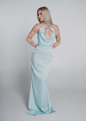 Rochie lungă mătase cu bijuterie Bling Enchant Sia House pentru femei elegante