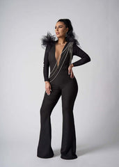 Salopeta Adnana elegantă cu lanțuri din strasuri - Sia House Sia House pentru femei elegante