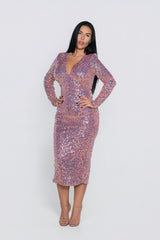 Rochie Midi Savage Pearl cu Paiete Multicolore - Sia House