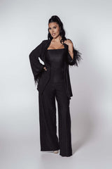 Compleu lycra cristale Bling Miray - set 3 piese elegant Sia House Sia House pentru femei elegante
