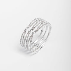 Brățara Glam Spark Argintie cu Cristale Strălucitoare Sia House pentru femei elegante