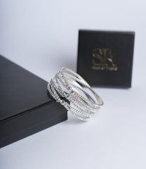 Brățara Glam Spark Argintie cu Cristale Strălucitoare Sia House pentru femei elegante