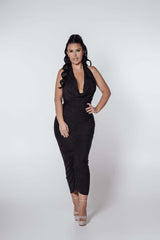 Rochie midi lycra cu cristale Bling Mirage de la Sia House Sia House pentru femei elegante