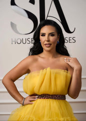 Cercei Carla cu cristal albastru regal Sia House pentru femei elegante