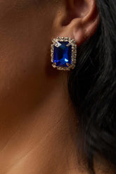 Cercei Carla cu cristal albastru regal Sia House pentru femei elegante