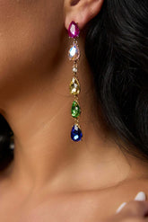 Cercei Riana eleganți cu cristale multicolore Sia House pentru femei elegante