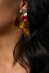 Cercei Vlada cu cristal roz - Sia House Sia House pentru femei elegante