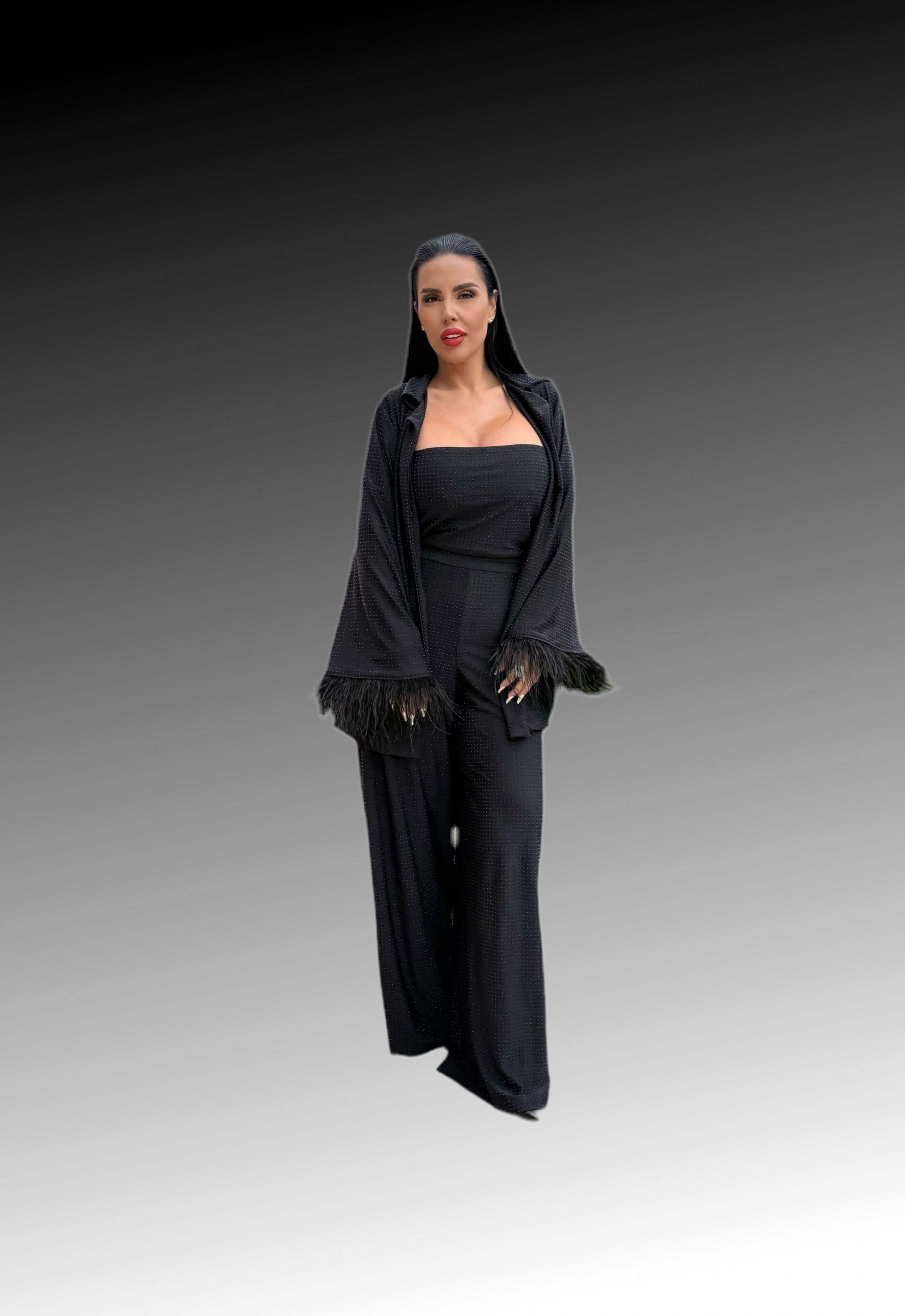 Compleu lycra cristale Bling Miray - set 3 piese elegant Sia House Sia House pentru femei elegante Compleu lycra cristale Bling Miray - set 3 piese elegant Sia House Sia House pentru femei elegante