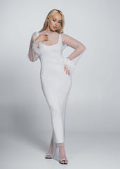 Rochie plasă cu cristale și pene Bling Diva - Sia House Sia House pentru femei elegante