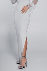 Rochie plasă cu cristale și pene Bling Diva - Sia House Sia House pentru femei elegante