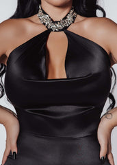 Rochie Bling Enchant - lungă mătase cu bijuterie