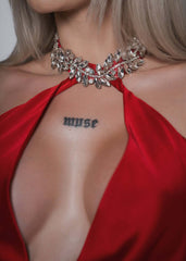 Rochie Bling Enchant - lungă mătase cu bijuterie