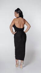 Rochie midi lycra cu cristale Bling Mirage de la Sia House