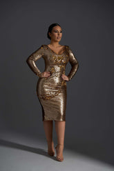 Eclipse Desire - Rochie midi elegantă cu paiete reversibile Sia House Sia House pentru femei elegante