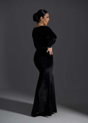 Rochie Lungă Velvet Noir din Catifea - Sia House Sia House pentru femei elegante