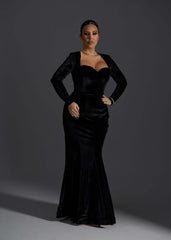 Rochie Lungă Velvet Noir din Catifea - Sia House Sia House pentru femei elegante