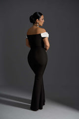 Loyal Mistress Salopetă elegantă off-shoulder neagră Sia House Sia House pentru femei elegante