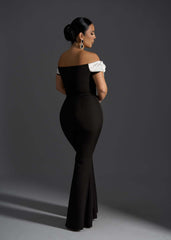 Loyal Mistress Salopetă elegantă off-shoulder neagră Sia House Sia House pentru femei elegante