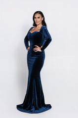 Rochie Lungă Velvet Noir din Catifea - Sia House