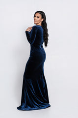 Rochie Lungă Velvet Noir din Catifea - Sia House