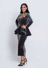 SIA Velvet Sinner – Midi Sculpted Velvet