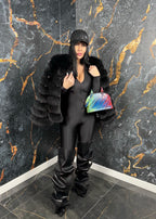 Sia Salopeta lycra modelatoare cu fermoar - "VENOM" jumpsuit