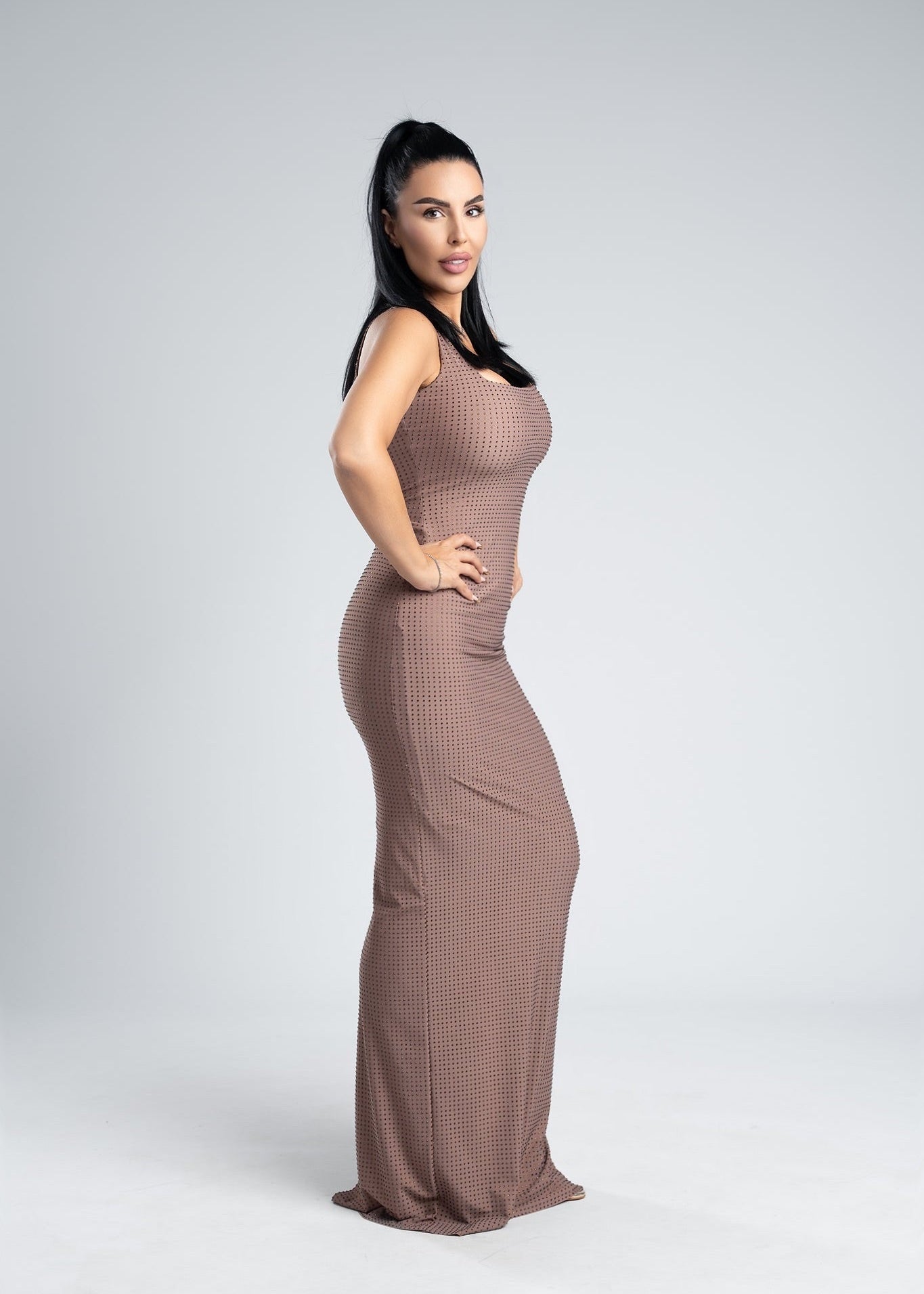 Rochie lycra cu cristale - SAFFA