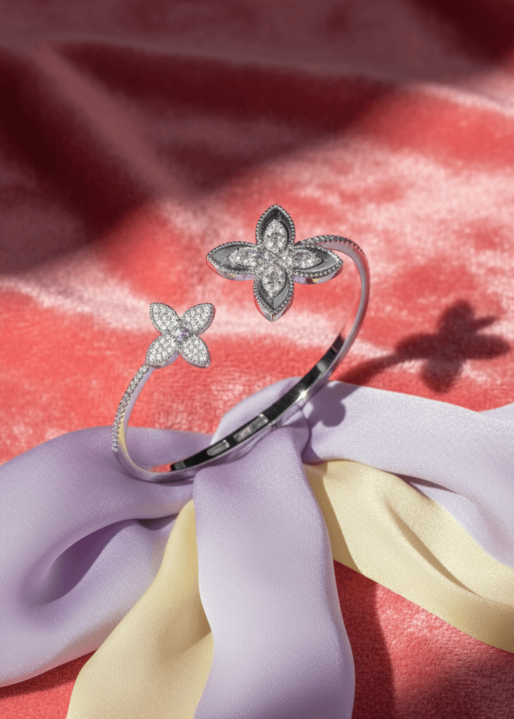 Set Brățară + Inel Floral Embrace – Bijuterii Sia House