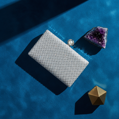 Clutch Elegant Argintiu cu Cristale - Geanta Plic Seara | Sia House