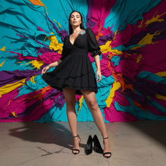 Salopeta Eleganta Dama Crystal Glow cu Cristale - Rochie Seara | Sia House