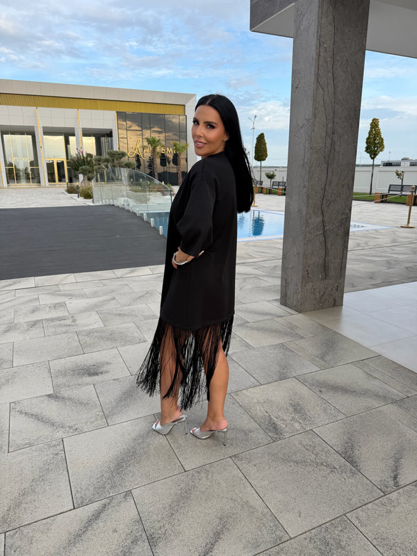 Tricou tip rochie cu franjuri