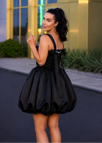 Baby Boo – Rochie mini bubble cu fundițe la spate