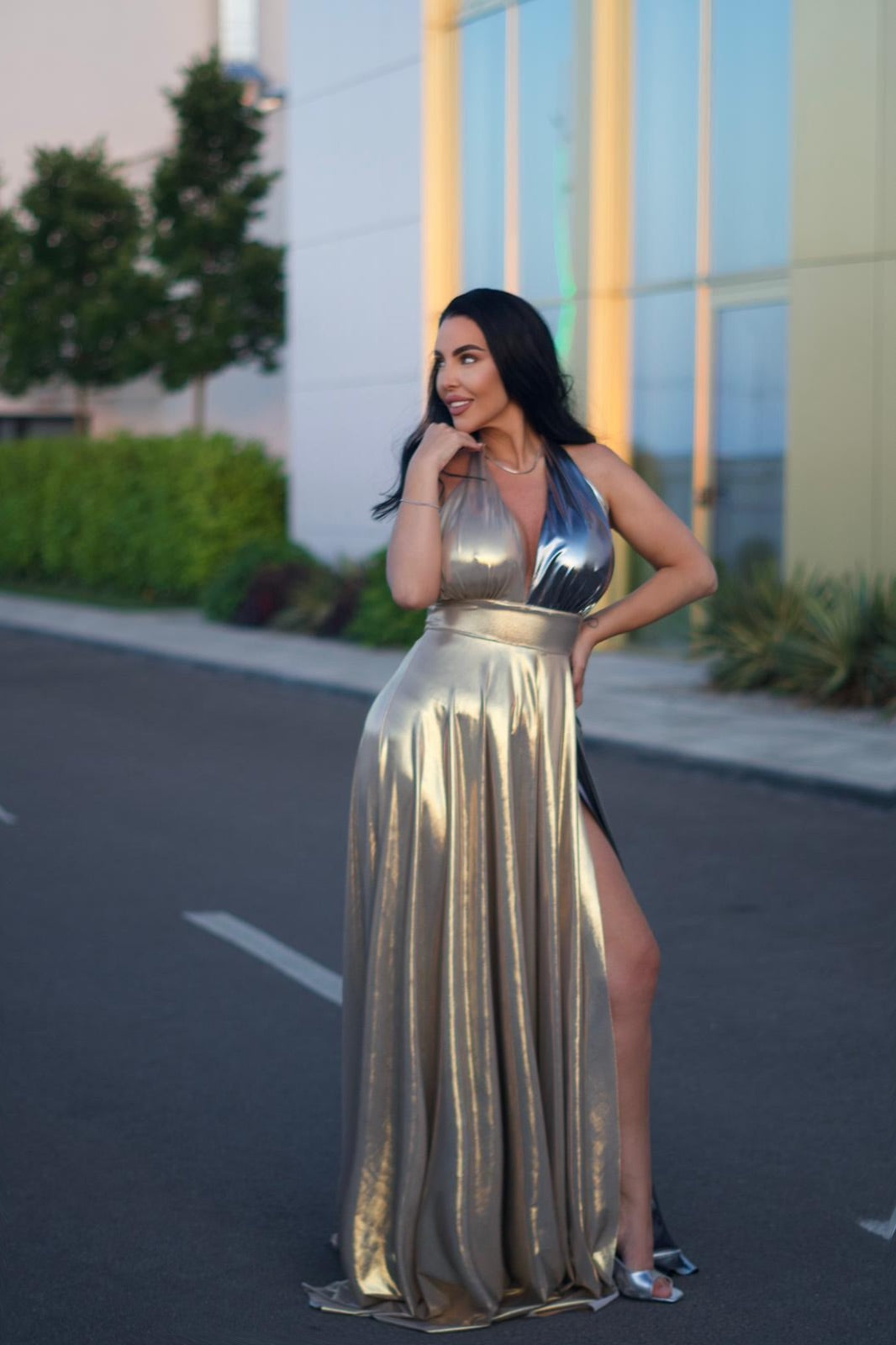 Rochie lunga bicolora - Duality