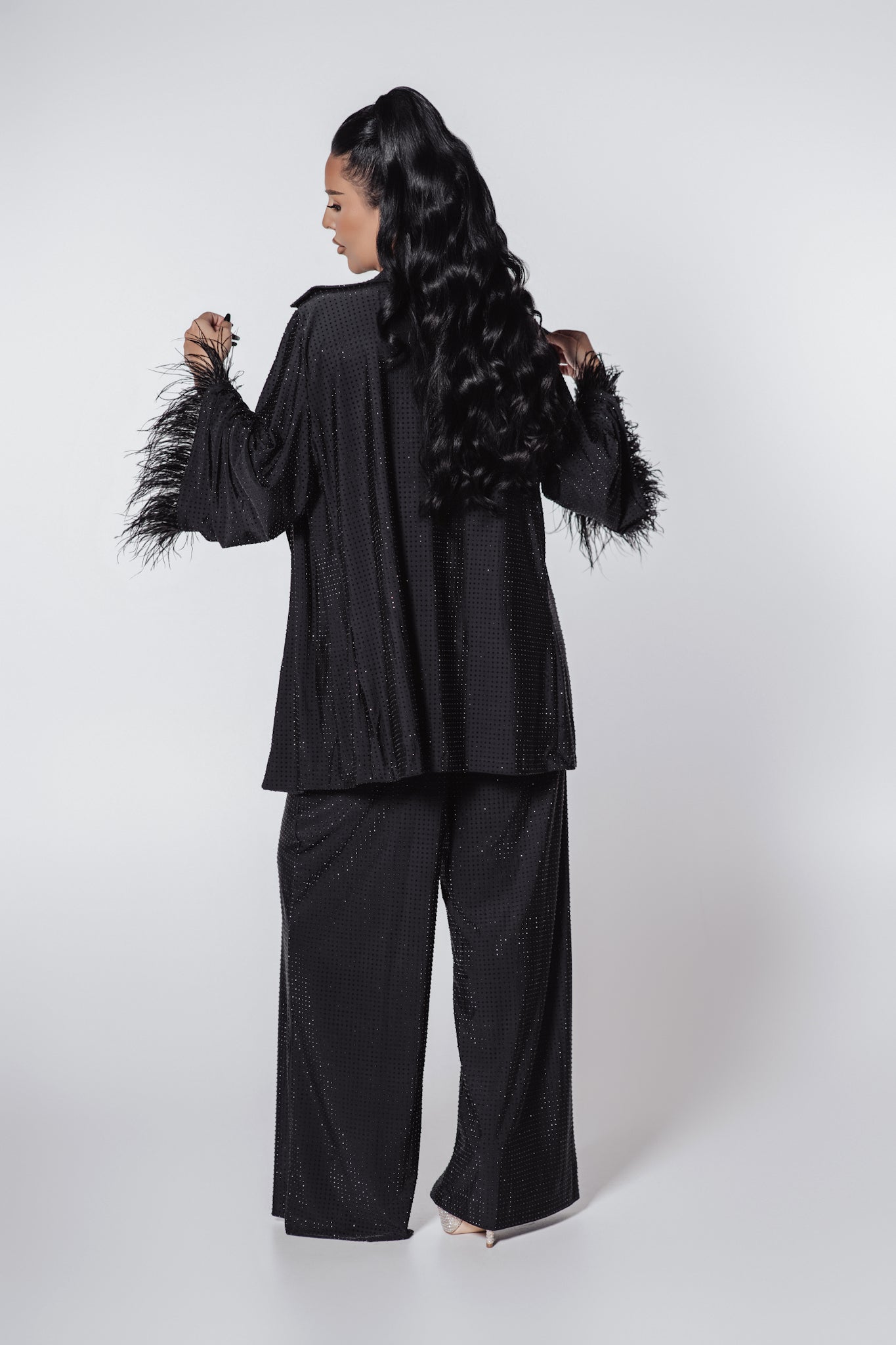 Compleu lycra cristale Bling Miray - 3 piese