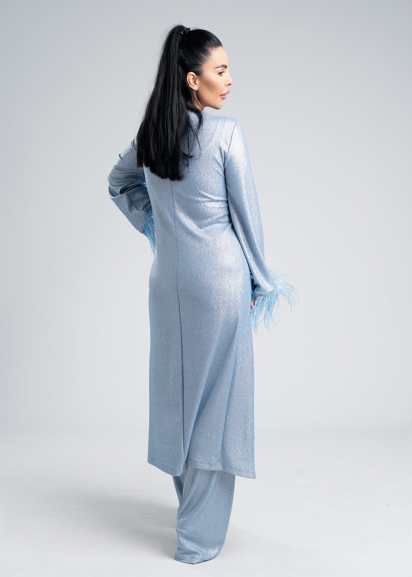 Costum 2 piese material lurex - SANDRA