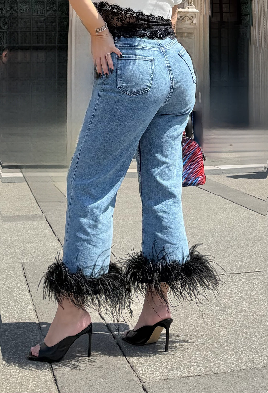 Blugi cu pene - Feather Obsession