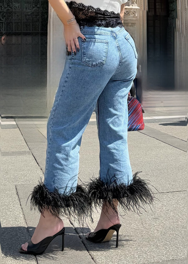 Blugi cu pene - Feather Obsession