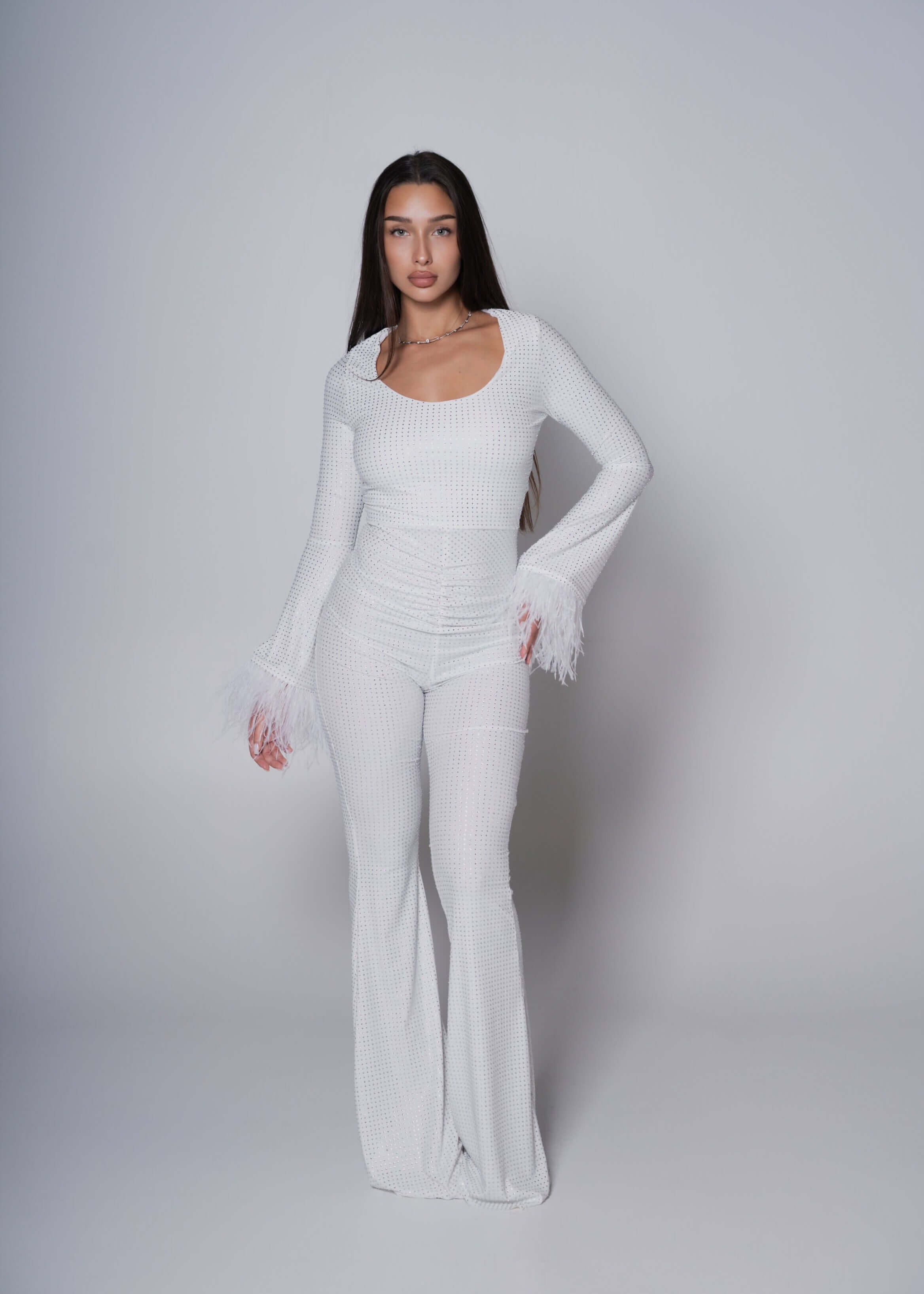 Salopeta cu cristale și pene Bling Temptation de la Sia House Sia House pentru femei elegante Imagine principală a produsului