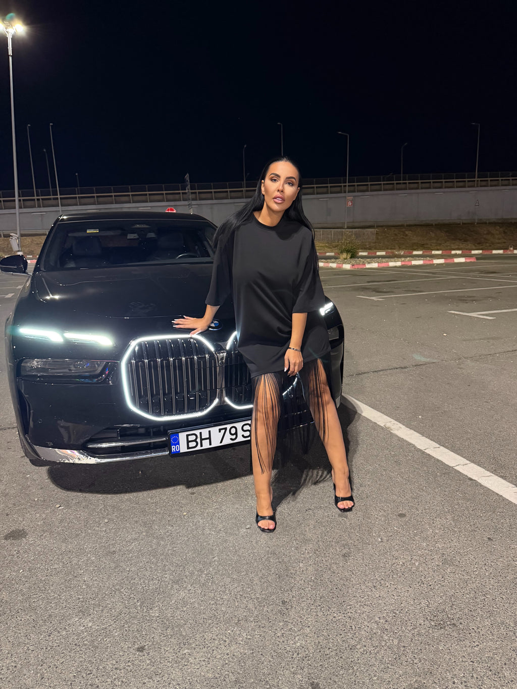 Tricou tip rochie cu franjuri