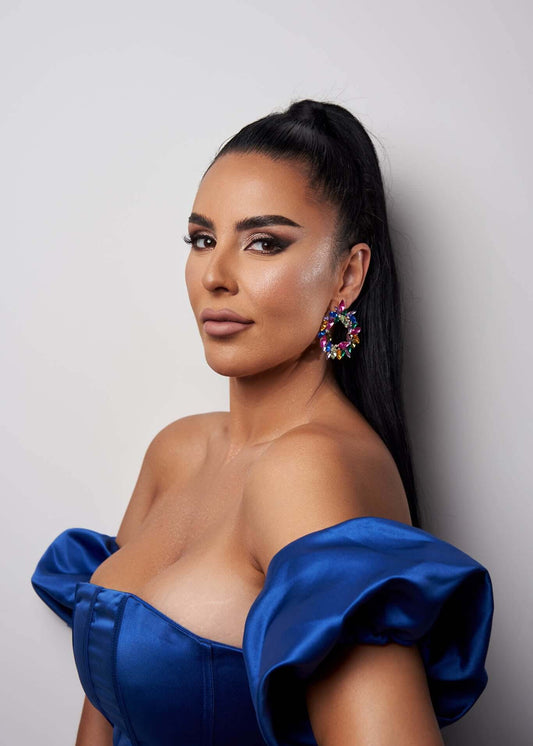 Cercei Aris cu cristale multicolore Sia House pentru femei elegante