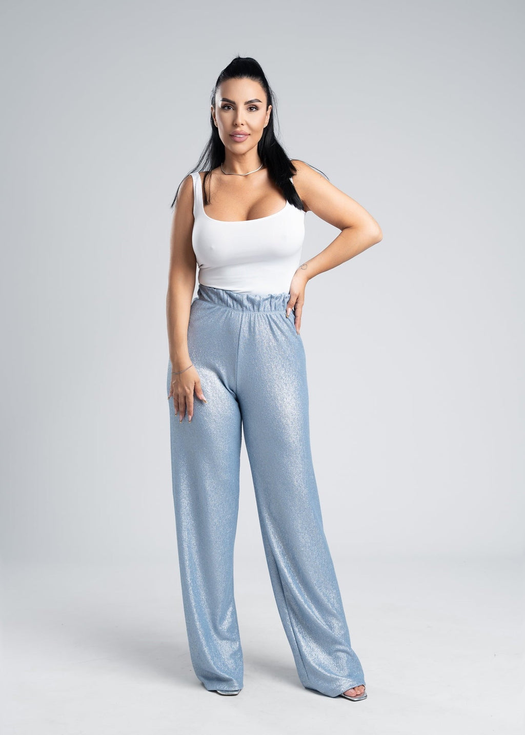 Costum 2 piese material lurex - SANDRA