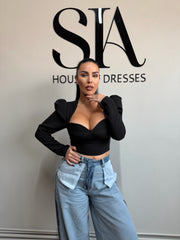 Black Aura Corset Top