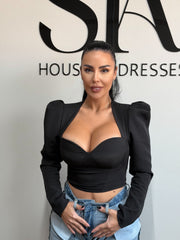 Black Aura Corset Top