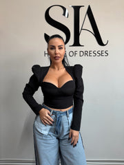 Black Aura Corset Top