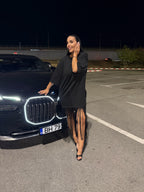 Tricou tip rochie cu franjuri