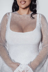 Rochie plasă cu cristale și pene Bling Diva - Sia House Sia House pentru femei elegante